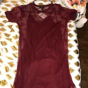 Sheer t shirt dress